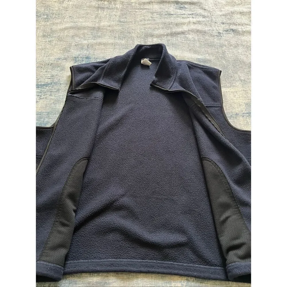 Old Navy Blue Fleece Full Zip Mock Neck Vest Men's XXL
